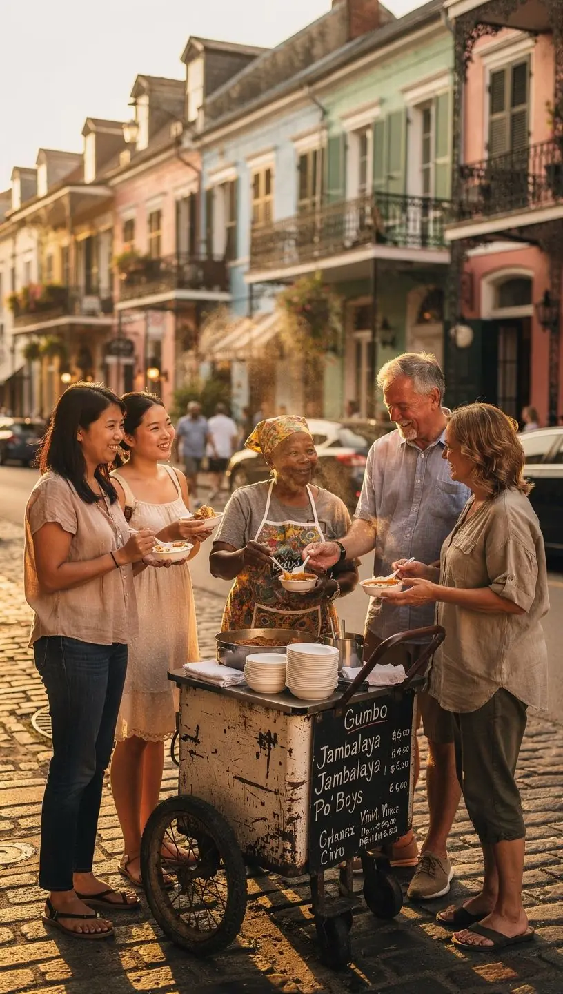 Lokalne jedzenie prezentowane na stoisku podczas festiwalu kulinarnego.